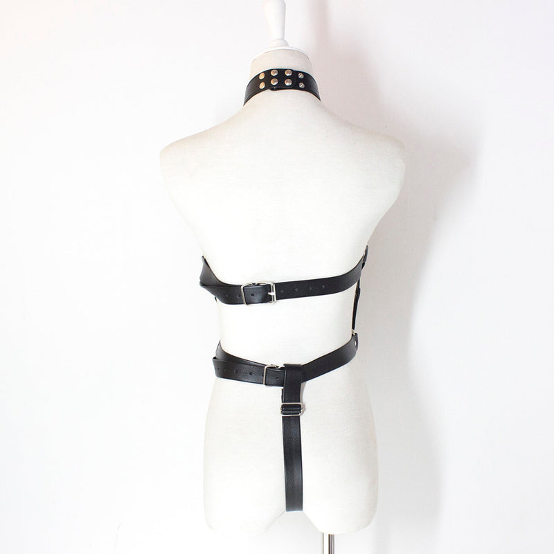 Fixxx - Fetish Harnasje - PU-Leer - One Size - Zwart-Erotiekvoordeel.nl