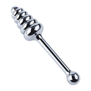 Fixxx - Geribbelde Aluminium Buttplug Poker met Handvat - Zilver-Erotiekvoordeel.nl