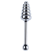 Fixxx - Geribbelde Aluminium Buttplug Poker met Handvat - Zilver-Erotiekvoordeel.nl
