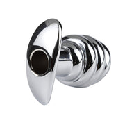 Fixxx - Geribbelde Holle Buttplug - Aluminium - Zilver-Erotiekvoordeel.nl