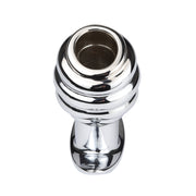 Fixxx - Geribbelde Holle Buttplug - Aluminium - Zilver-Erotiekvoordeel.nl