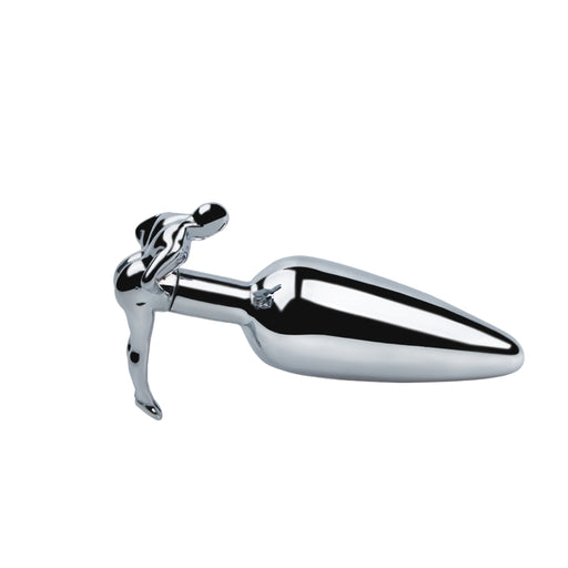 Fixxx - Lange RVS Buttplug met Handvat in de vorm van een mens-Erotiekvoordeel.nl