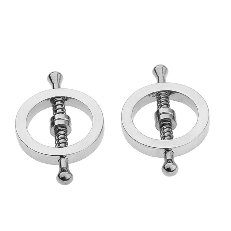 Fixxx - Metalen Ronde Tepelklemmen met Schroef - 2 stuks-Erotiekvoordeel.nl