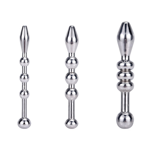 Fixxx - Penis Plug Set met Balletjes - 3 stuks - RVS - Zilver-Erotiekvoordeel.nl