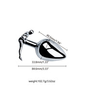 Fixxx - RVS Buttplug met Handvat in de vorm van een Man - Twee Maten-Erotiekvoordeel.nl