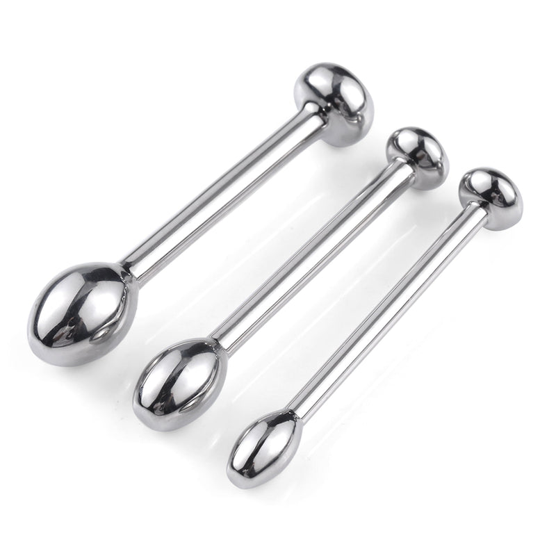 Fixxx - Rosebud Penis Plug Set - 3 stuks - Zilver-Erotiekvoordeel.nl