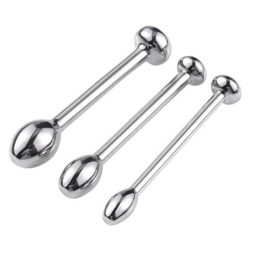Fixxx - Rosebud Penis Plug Set - 3 stuks - Zilver-Erotiekvoordeel.nl