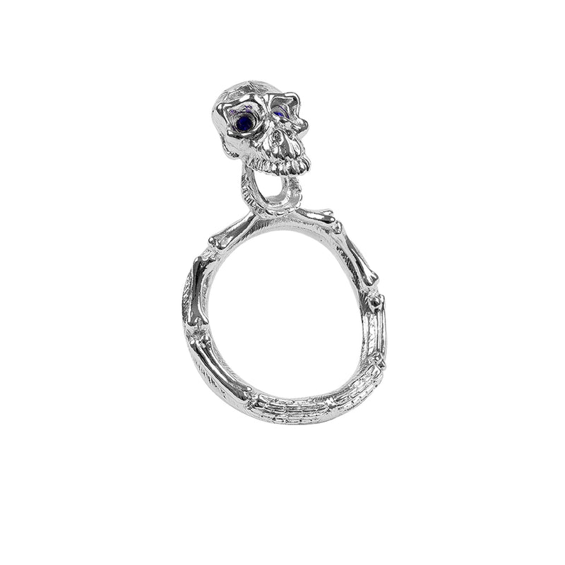 Fixxx - Skeleton Head Cockring - Zilver - Twee Diameters-Erotiekvoordeel.nl