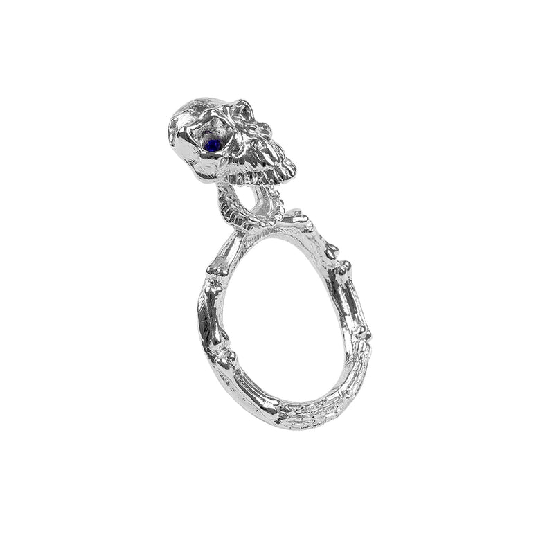 Fixxx - Skeleton Head Cockring - Zilver - Twee Diameters-Erotiekvoordeel.nl