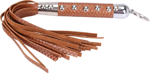 Fixxx - Zweep - Flogger - PU Leer - Slangenleer Print - Bruin-Erotiekvoordeel.nl