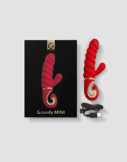 G-Vibe - G-Candy - Mini Geribbelde Rabbit Vibrator - Rood