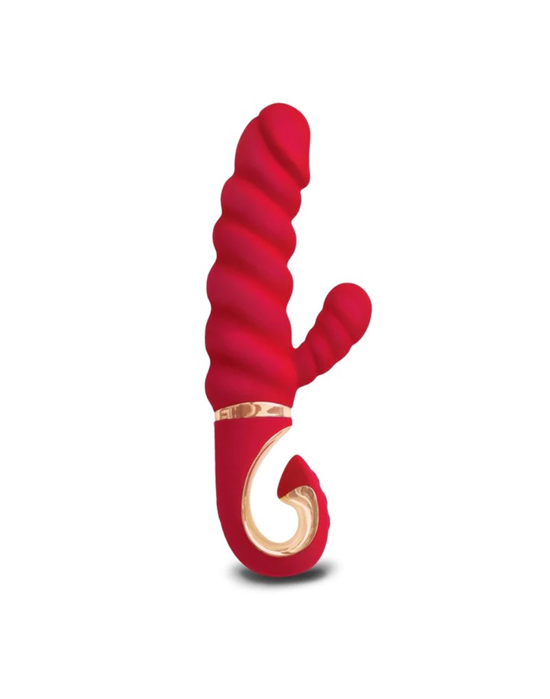 G-Vibe - G-Candy - Mini Geribbelde Rabbit Vibrator - Rood