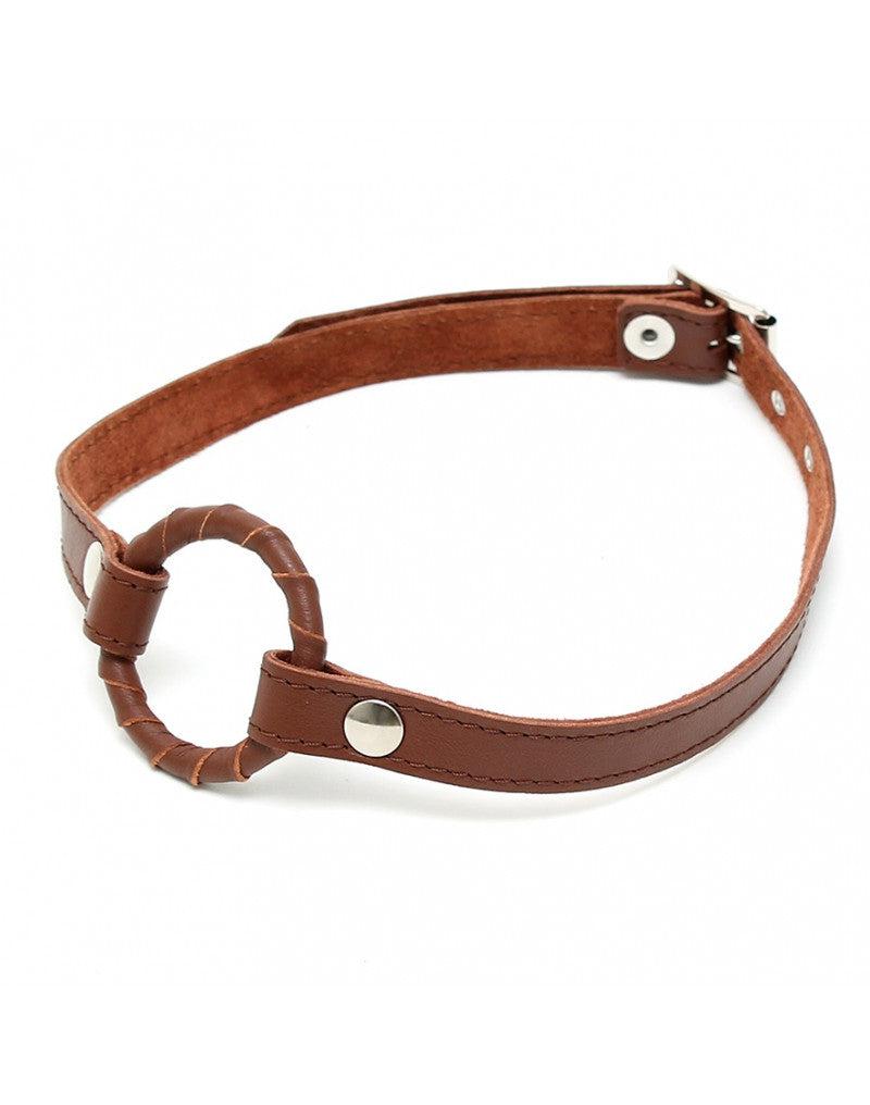 Rimba - Gag Met O-ring Leer - Bruin