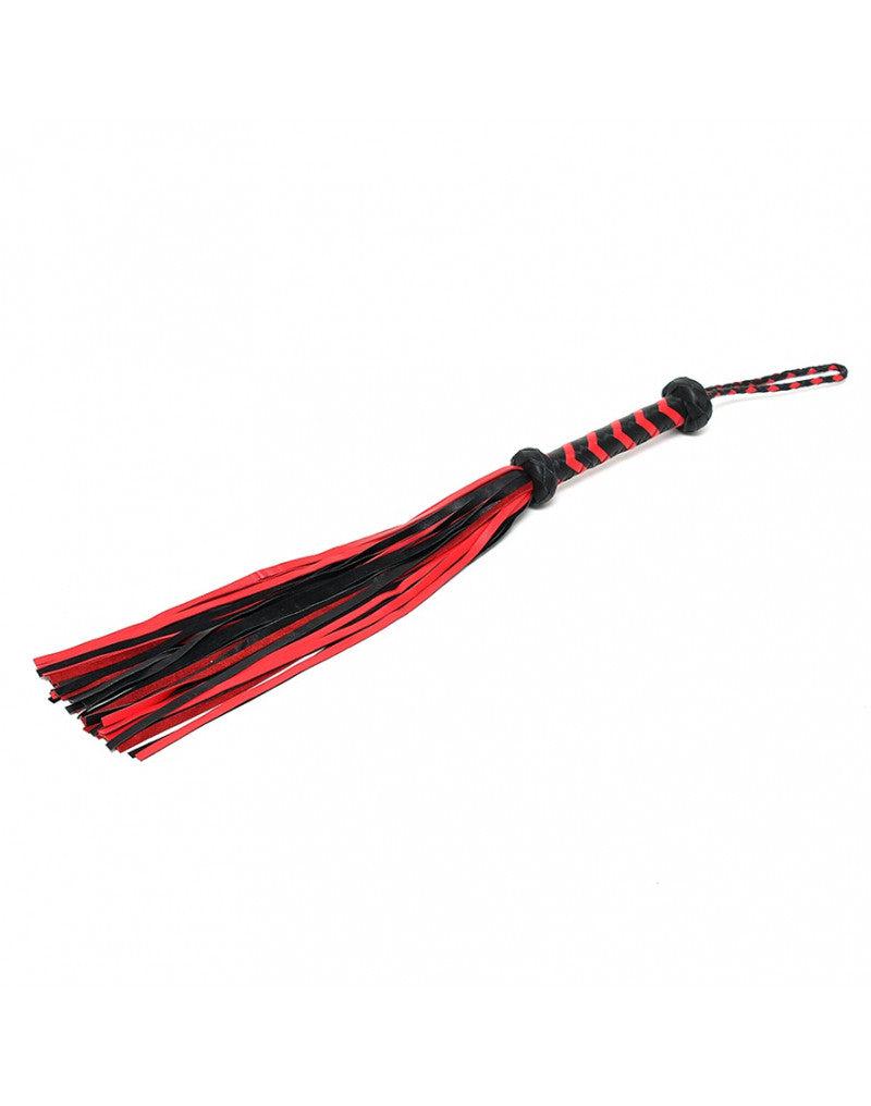 Rimba - Gevlochten Zweep - Flogger - Rood/Zwart