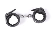 Gevoerde Leren Enkelboeien 7 cm Breed - Zwart