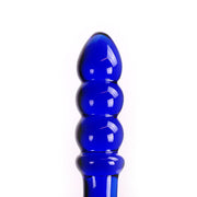 Glazen Dildo Blue Curve - Blauw