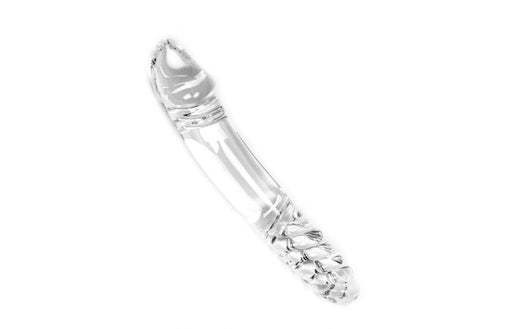 Glazen Dildo aan Twee Kanten te gebruiken - Transparant
