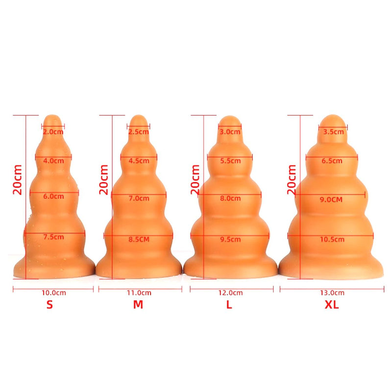 Gold Play - Soft Liquid Siliconen Anaal Dildo Blop - Goud