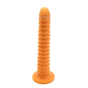 Gold Play - Soft Liquid Siliconen Anaal Dildo Ribbed - Goud