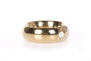 Kiotos - Gouden Donut Cockring - Met Transparant Sierkristal - 20 mm hoog-Erotiekvoordeel.nl