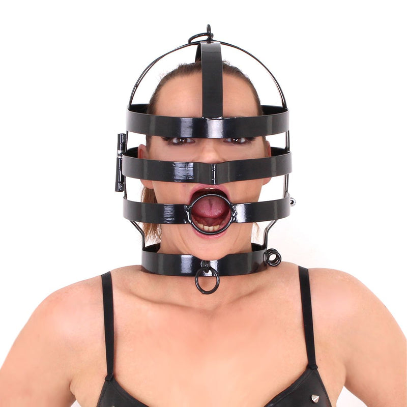 Kiotos - Grote Metalen Hoofdkooi - Zwarte coating