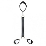Rimba - Lederen Collar En Polsboeien Set - Incl. Lederen Verbindingsstrap
