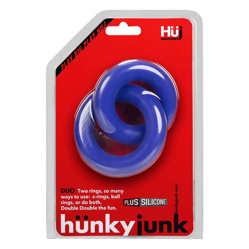 Hünkyjunk - Duo-Linked - Cock & Ball Ringen - Blauw