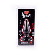 I ♥ Butt - Klassieke Buttplug - M - Zwart