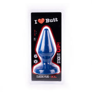 I ♥ Butt - Klassieke Buttplug - XL - Blauw