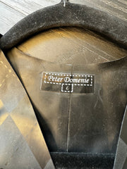 Peter Domenie - Latex Herengilet met Ruitmotief - Zwart/Grijs - Maat L