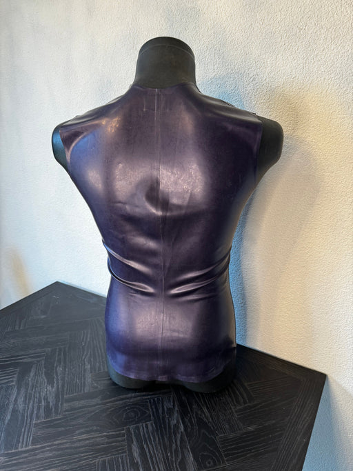 Latex 101 - Latex Herenshirt Mouwloos - Paars met Sahara Print - Maat M