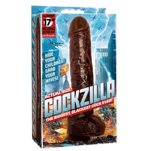 Icon - Cockzilla - Realistische Dildo - 42 x 7,5 cm - Bruin