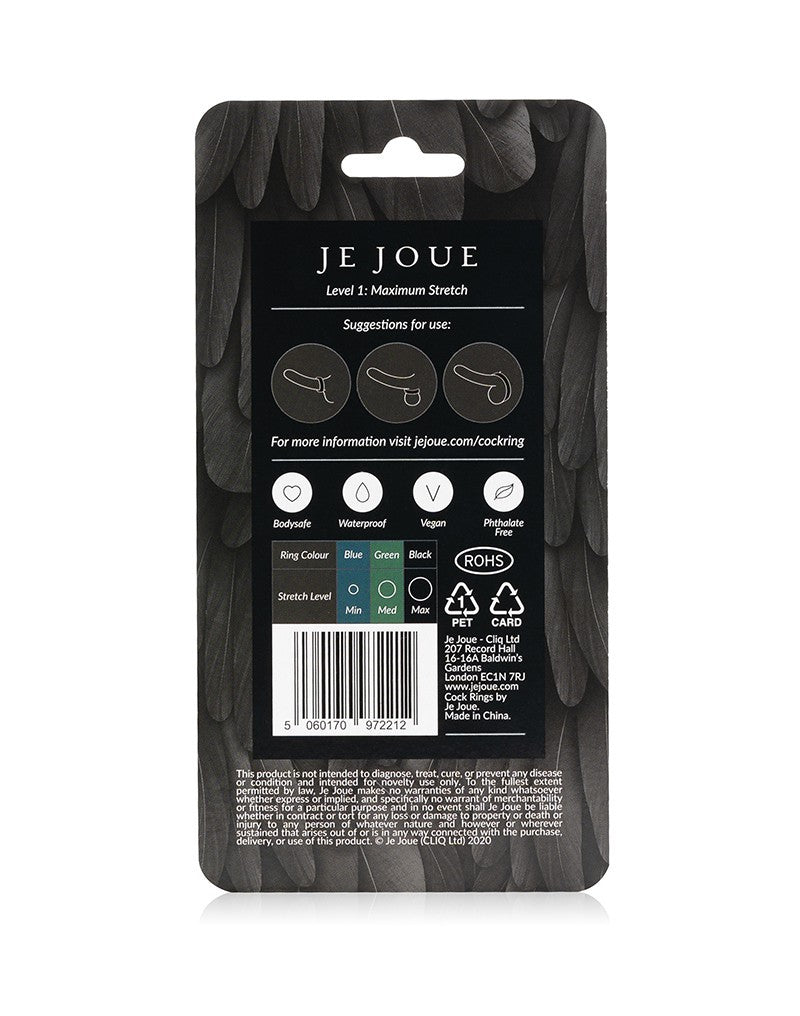 Je Joue - C-Ring Maximum Stretch - Siliconen Cockring - Zwart