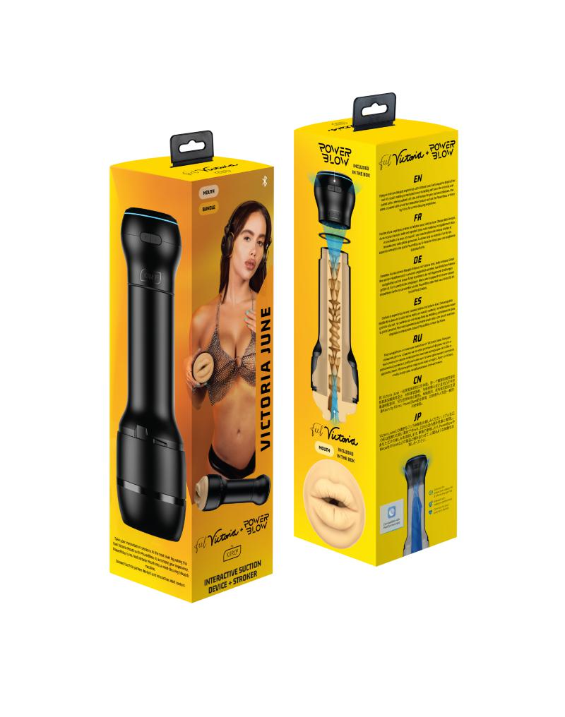 Kiiroo - Combo Set - Interactieve PowerBlow Zuigmasturbator en FeelStar Victoria June Mond Stroker - Een Revolutionaire Beleving