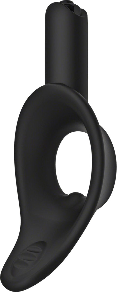 Kink by Doc Johnson - Cock Jock - Vibrerende Siliconen Cockring - Diameter 38 mm - Zwart