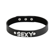 Kiotos BDSM - Collar met Strass Steentjes - SEXY - Zwart