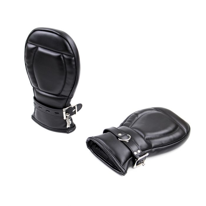 Kiotos - BDSM Leren Wanten Voor Bondage - Zwart