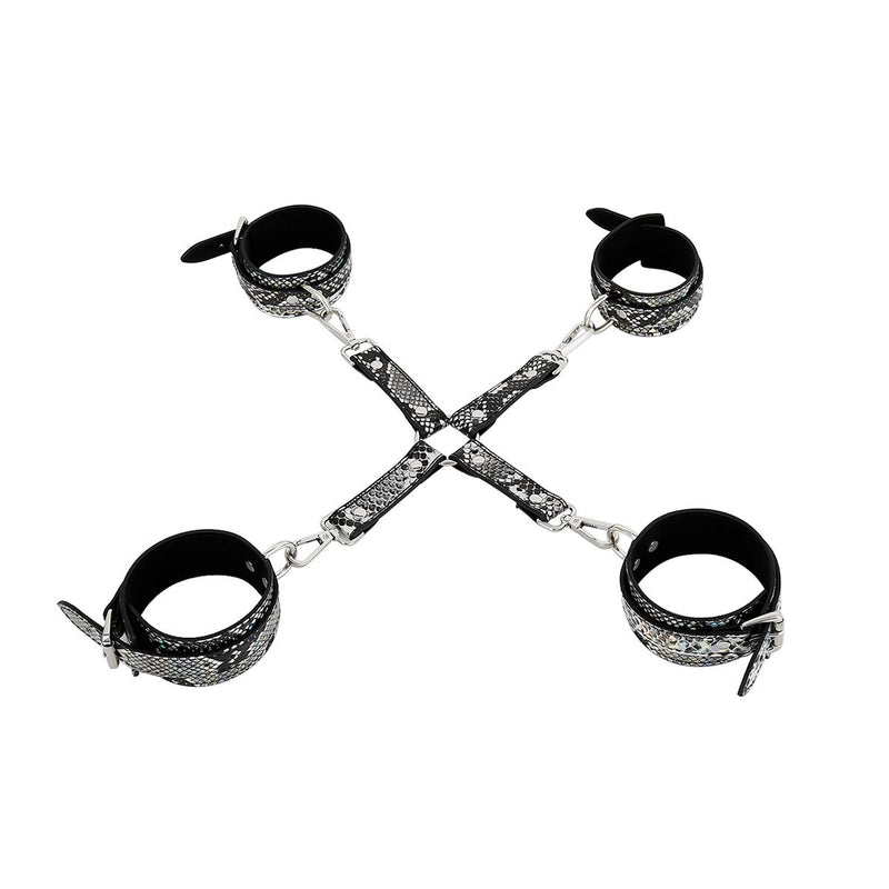 Kiotos - BDSM Set Met Slangenprint - Neon Zilver