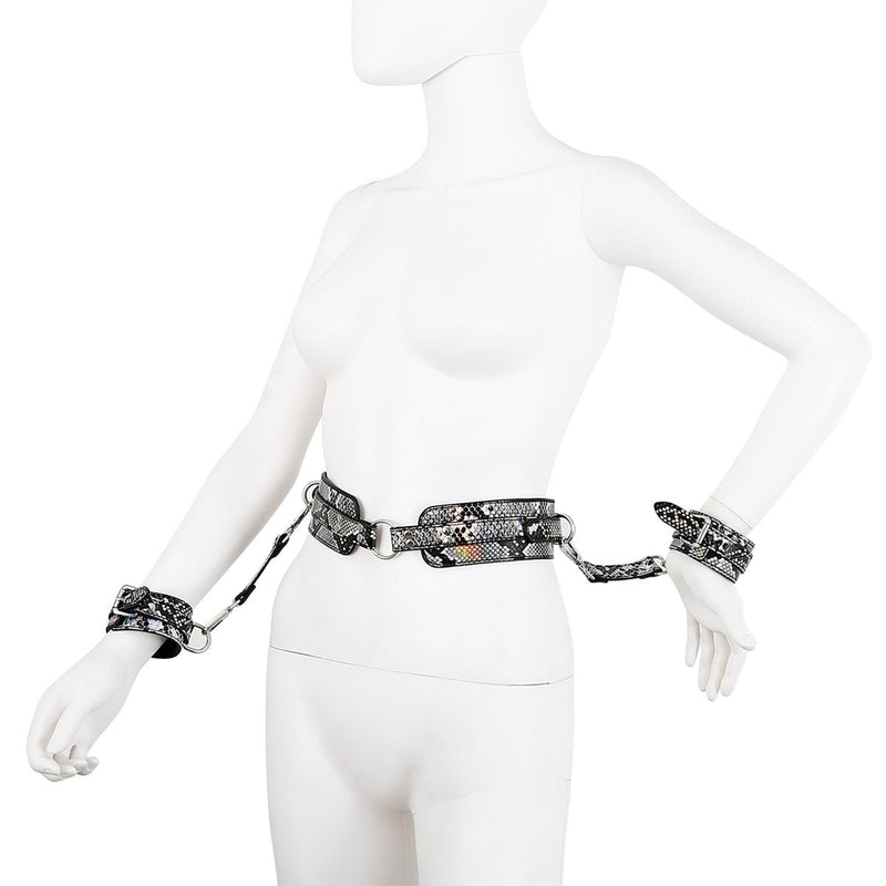 Kiotos - BDSM Set Met Slangenprint - Neon Zilver