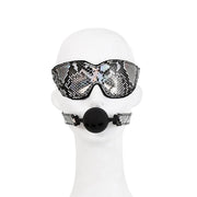 Kiotos - BDSM Set Met Slangenprint - Neon Zilver