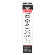 Kiotos - BDSM Set Met Slangenprint - Neon Zilver