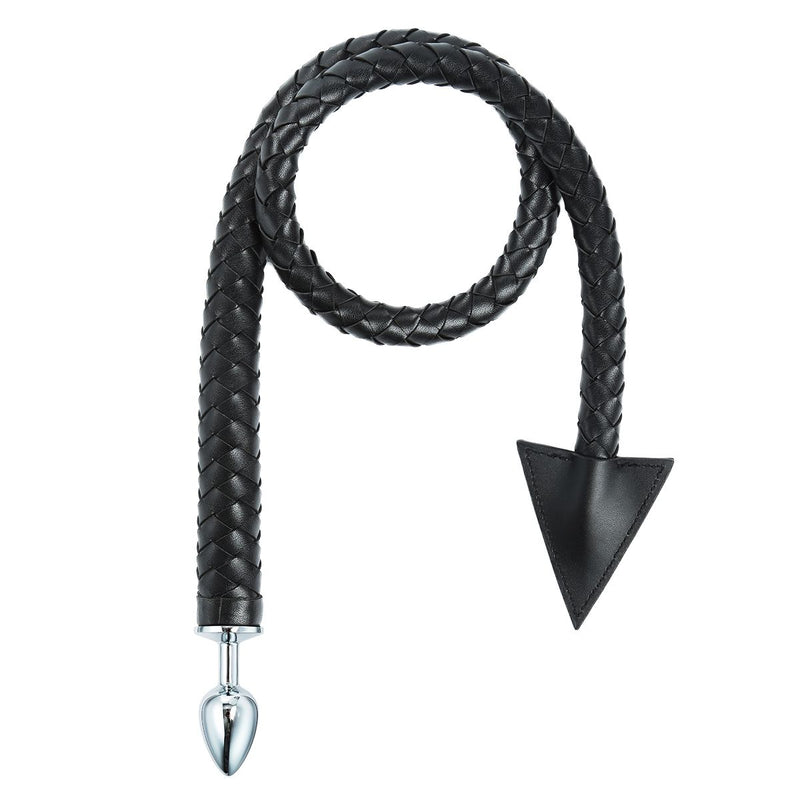 Kiotos - Buttplug en Zweep inéén - Devil Tail Buttplug en Gevlochten Singletail 2-in-1 