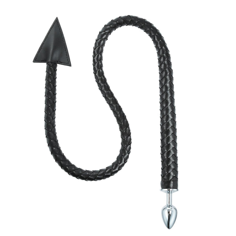 Kiotos - Buttplug en Zweep inéén - Devil Tail Buttplug en Gevlochten Singletail 2-in-1 