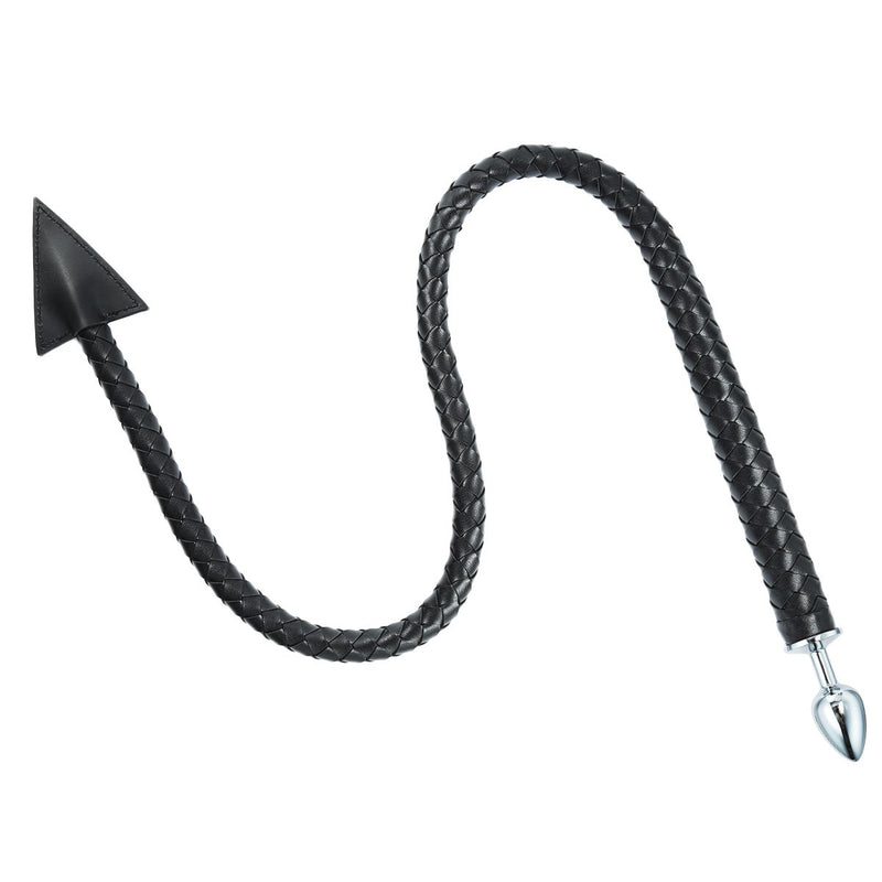 Kiotos - Buttplug en Zweep inéén - Devil Tail Buttplug en Gevlochten Singletail 2-in-1 