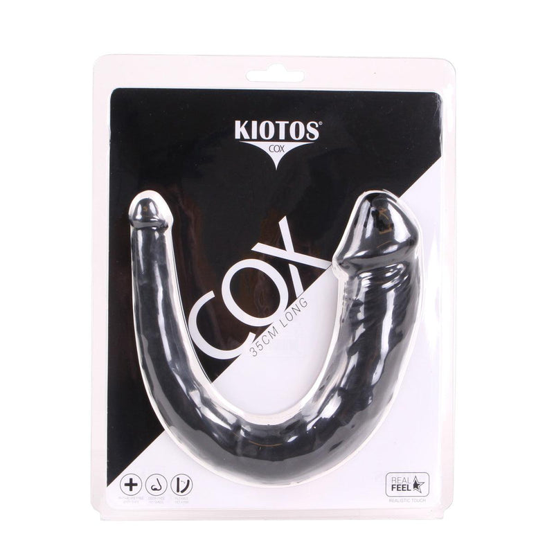 Kiotos Cox - Dubbele Dildo - 35 x 2.2/5 cm - Zwart