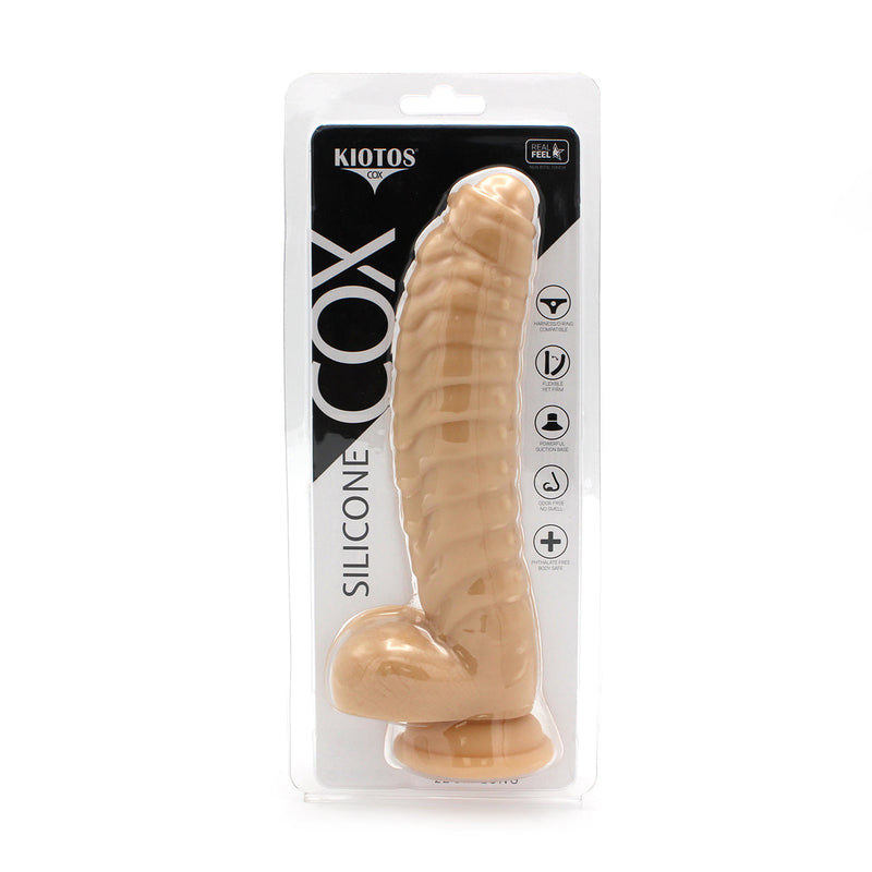Kiotos Cox - Siliconen Dildo 22 x 5 cm - Lichte Huidskleur