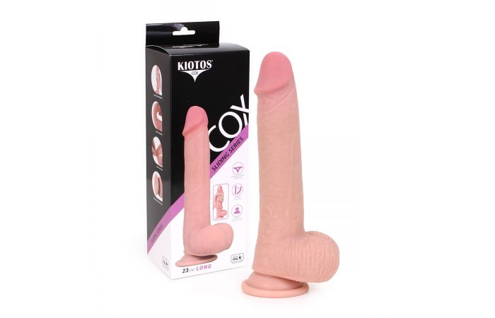 Kiotos Cox - Sliding Skin Dubbellaags Dildo 23 x 4 cm - Lichte Huidskleur