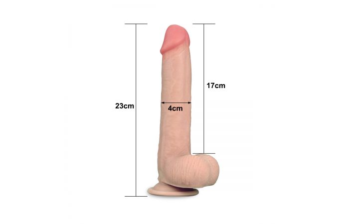 Kiotos Cox - Sliding Skin Dubbellaags Dildo 23 x 4 cm - Lichte Huidskleur