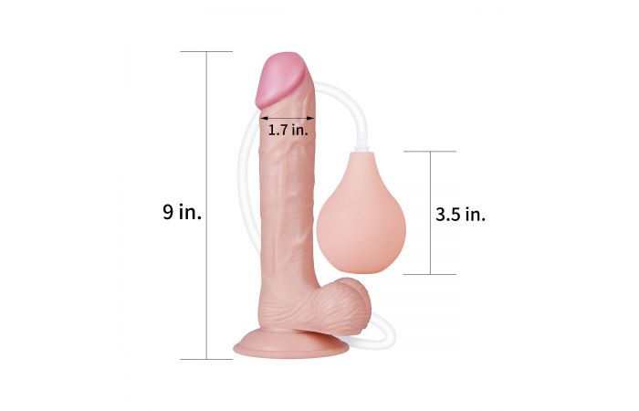 Kiotos Cox - Squirting Dildo 23 x 4.4 cm - Lichte Huidskleur