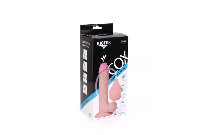 Kiotos Cox - Squirting Dildo 23 x 4.4 cm - Lichte Huidskleur